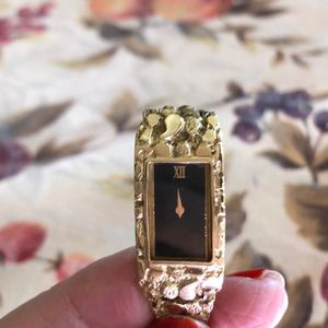 Vintage Seiko watch with 14kt gold band. 24 grams